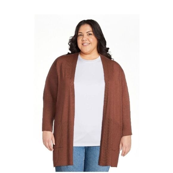Women’s Plus Open Front Cardigan Sweater Size 4X - Picture 2 of 9